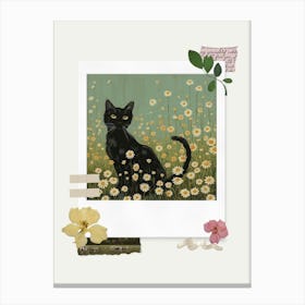 Scrapbook Cat Fairycore Painting 1 Canvas Print