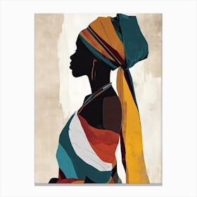 African Woman Boho Art; The Marsh Melody Canvas Print