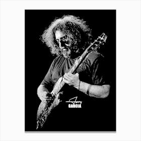 Jerry Garcia American Musician in Line Art Leinwandbild