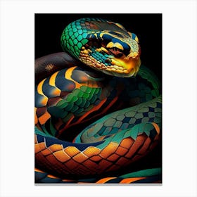Boa Constrictor Snake Vibrant Canvas Print