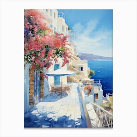 Mediterranean Hotel View Art Canvas Print