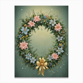 Floral Wreath no1 Canvas Print