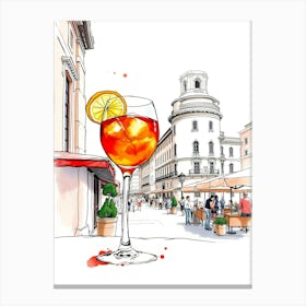 Aperitif In Rome Canvas Print