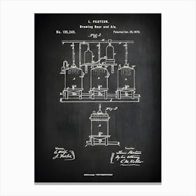 Brewery Prints, Brewery Poster,Home Brewer Gifts, Brewery Sign, Brewery Decor, Brewery Art, Beer Blueprint,Beer Lover Gift,Beer Gift, Hb2451 Canvas Print