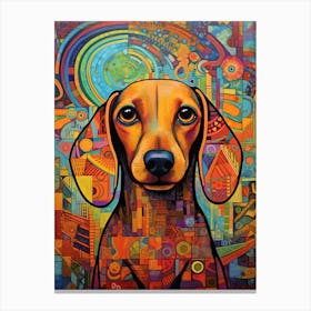 Dachshund art print Canvas Print