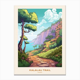 Kalalau Trail Hawaii 1 Hike Poster Canvas Print