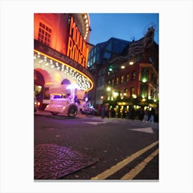 London Theatre Night Scene Canvas Print