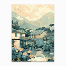 Ishigaki Japan 1 Retro Illustration Canvas Print