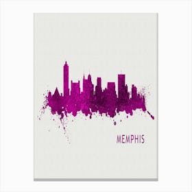 Memphis Tennessee City Purple Canvas Print