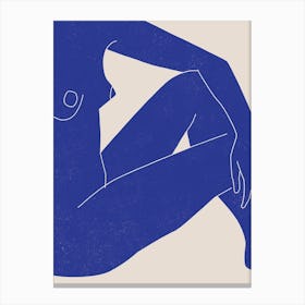 Nude Study Blue 1 Canvas Print