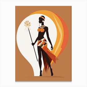 Abstract Symmetry: Africa's Tribal Minimalism Canvas Print
