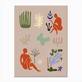 Henri Matisse Inspired Cutout Collage Canvas Print