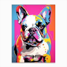 French Bulldog Pop Art Paint 1 Canvas Print