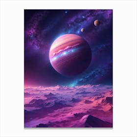 Planets In Space Print  Canvas Print