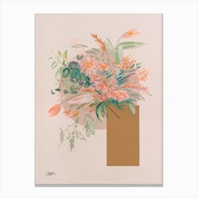 Posy Eclectic Boho Flowers Canvas Print