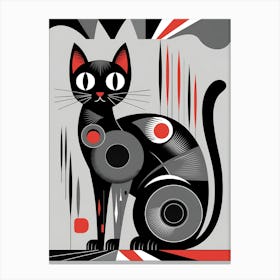 Black Cat 9 Canvas Print