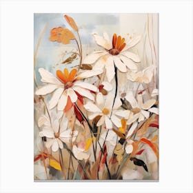 Fall Flower Painting Oxeye Daisy 1 Canvas Print