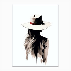 Minimal Cowgirl Headshot  Canvas Print