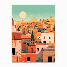 Lebanon Travel Illustration Canvas Print