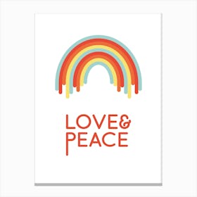 Love and Peace Quote Canvas Print