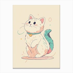 Kawaii Cat 1 Canvas Print