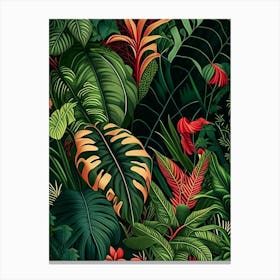 Jungle Patterns 5 Botanicals Canvas Print