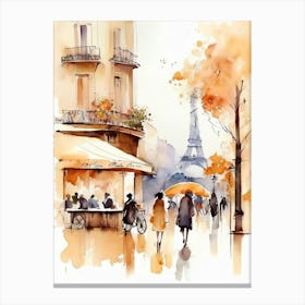 Paris Street Scene 2 Canvas Print