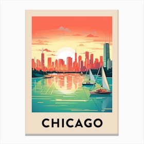 Chicago Travel Poster 5 Canvas Print