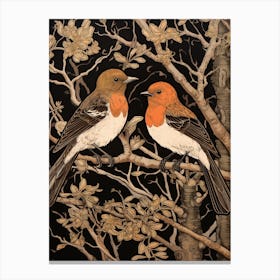 Two Birds Art Nouveau Poster 14 Canvas Print