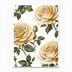 Vintage Galleria Style Rose Art Painting 10 Canvas Print