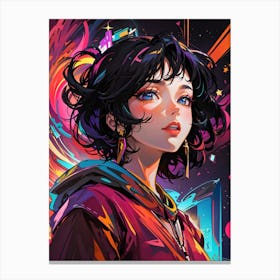 Anime Girl Print Canvas Print