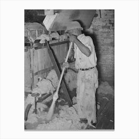 Untitled Photo, Possibly Related To Working Levers For Baling Machine In Cotton Seed Oil Mill, Mclennan County Canvas Print