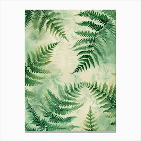 Pattern Poster Japanese Painted Fern 3 Canvas Print