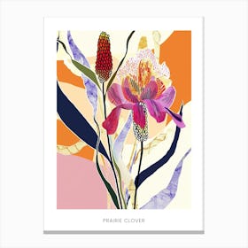 Colourful Flower Illustration Poster Prairie Clover 2 Canvas Print