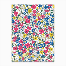 Flores Vista London Fabrics Floral Pattern 3 Canvas Print