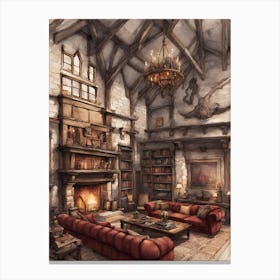 Dwarven Living Room Canvas Print