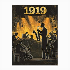 Aihrgdesign A Retro Poster Of A Lively 1919 Jazz Club Featuri 86dc328a 7daa 479d 84e3 0e69c26cefc0 0 Canvas Print