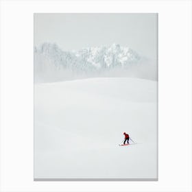 Châtel, France Minimal Skiing Poster Canvas Print