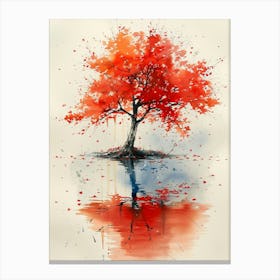 Tree In Water 1 Canvas Print