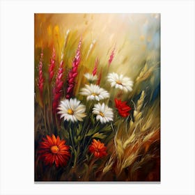 Daisies In The Field 1 Canvas Print