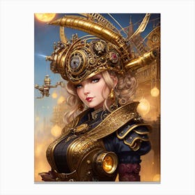 Steampunk Girl Canvas Print