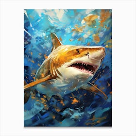  A Lemon Shark Vibrant Paint Splash 3 Canvas Print