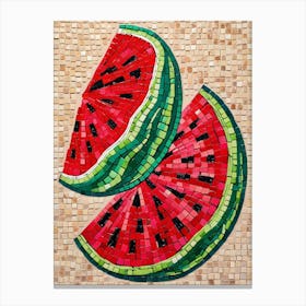 Watermelon Mosaic 4 Canvas Print