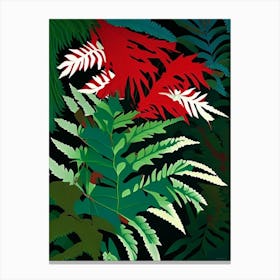 Chinese Holly Fern Vibrant Canvas Print