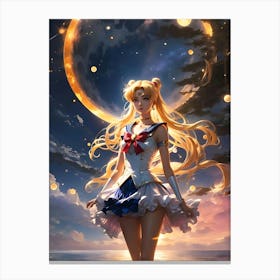 Sailor Moon in Moonlight - Poster Canvas Print