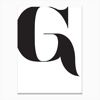 G Initial Canvas Print