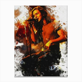 Smudge Of Eddie Vedder Of Pearl Jam Mtv Unplugged Canvas Print