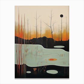 Wetlands Abstract Minimalist 3 Canvas Print
