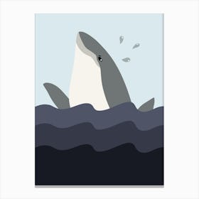 Splashing Whale Canvas Print