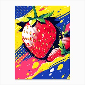 Strawberry Pop Art 1 Canvas Print